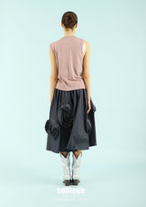 Maroon Patterned Knotted Vest