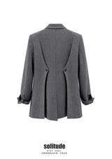 Charcoal Double Breasted Striped Blazer