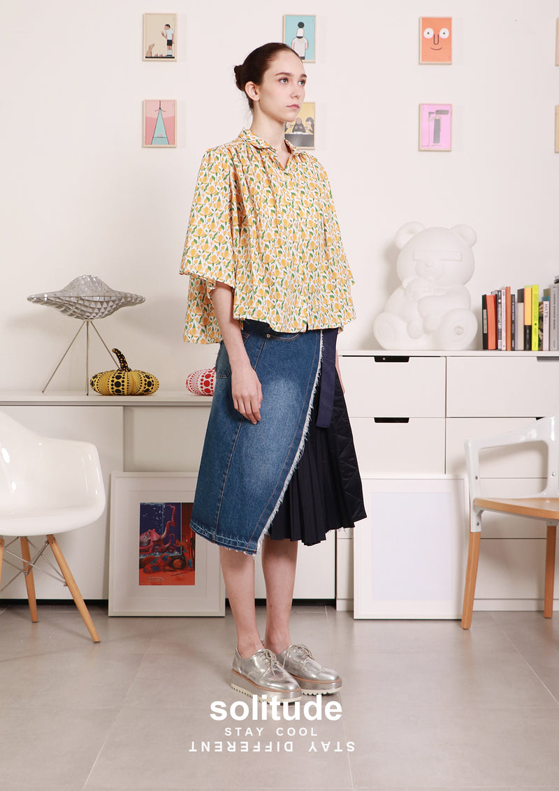 Yellow Floral Printed Shirt