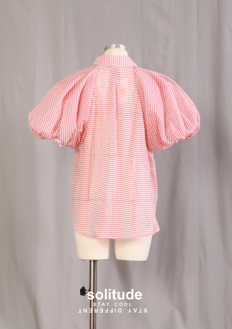 Pink Bubble Striped Shirt