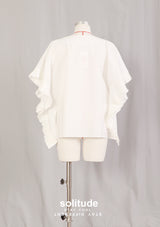 White Pleated Sleeveless Top