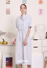 Powder Blue Drawstring Dress