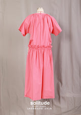 Shocking Pink Drawstring Dress