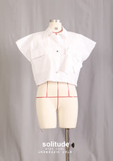 White Bow Pocket Shirt