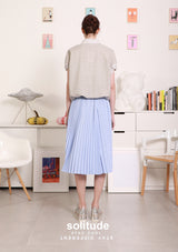 Grey Drawstring Woven Top