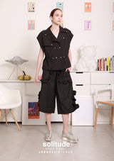 Black Sleeveless Jacket