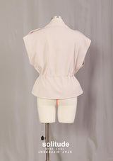 Beige Sleeveless Jacket
