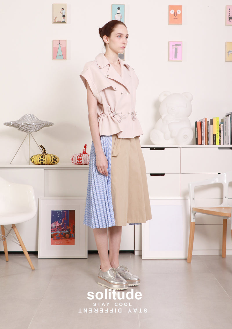 Beige Sleeveless Jacket