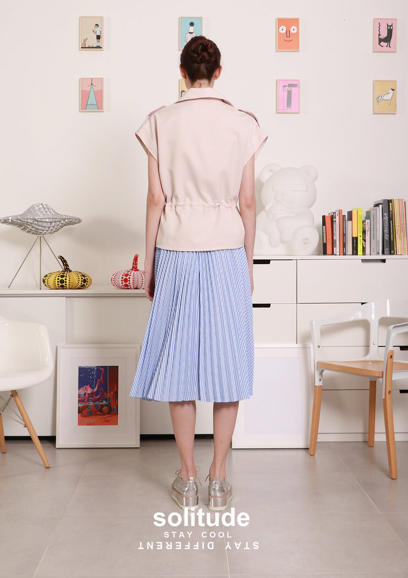 Beige Sleeveless Jacket