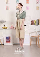 Khaki Wide-Leg Pants