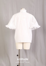 White Bell Sleeves Shirt