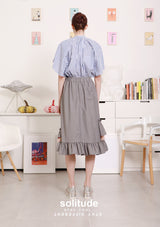 Blue Striped Cloak Top