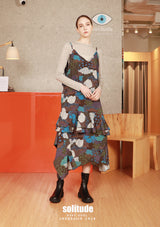 Printed Slip Dress with Tee Set