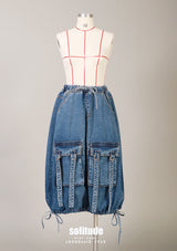 Double Pockets Denim Skirt