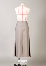 Grey Pleated Layer Skirt