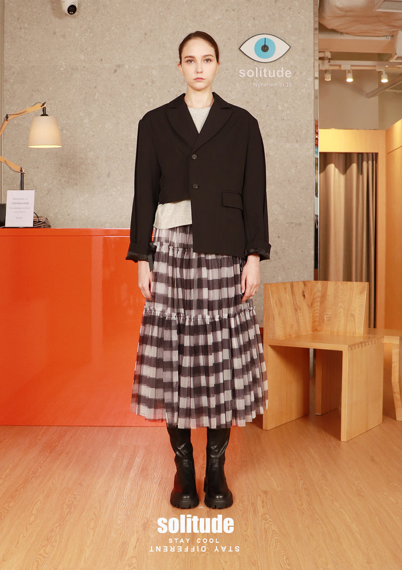 Black Asymmetric Suit Jacket
