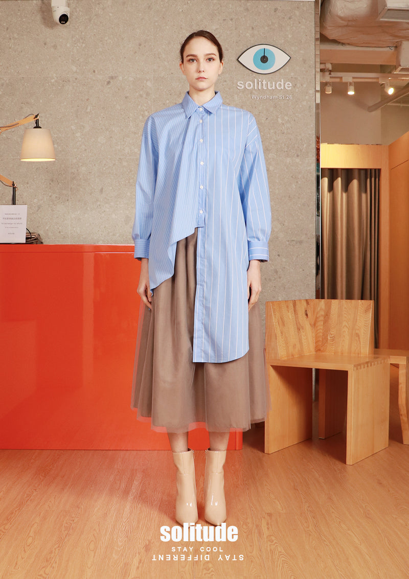 Blue Stripe Two Ways Shirt