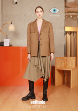 Brown Drop Shoulder Blazer