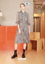 Floral-print Chiffon Dress