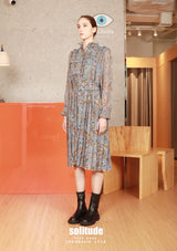 Floral-print Chiffon Dress