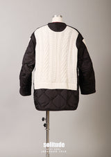 Mixed Knit Quilted Jacket