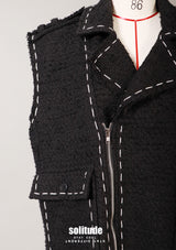Handmade Stitching Tweed Vest