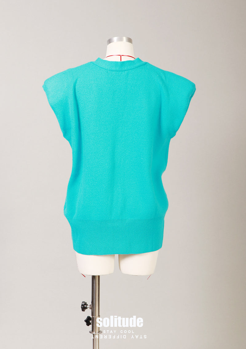 Acid Blue Knitted Top