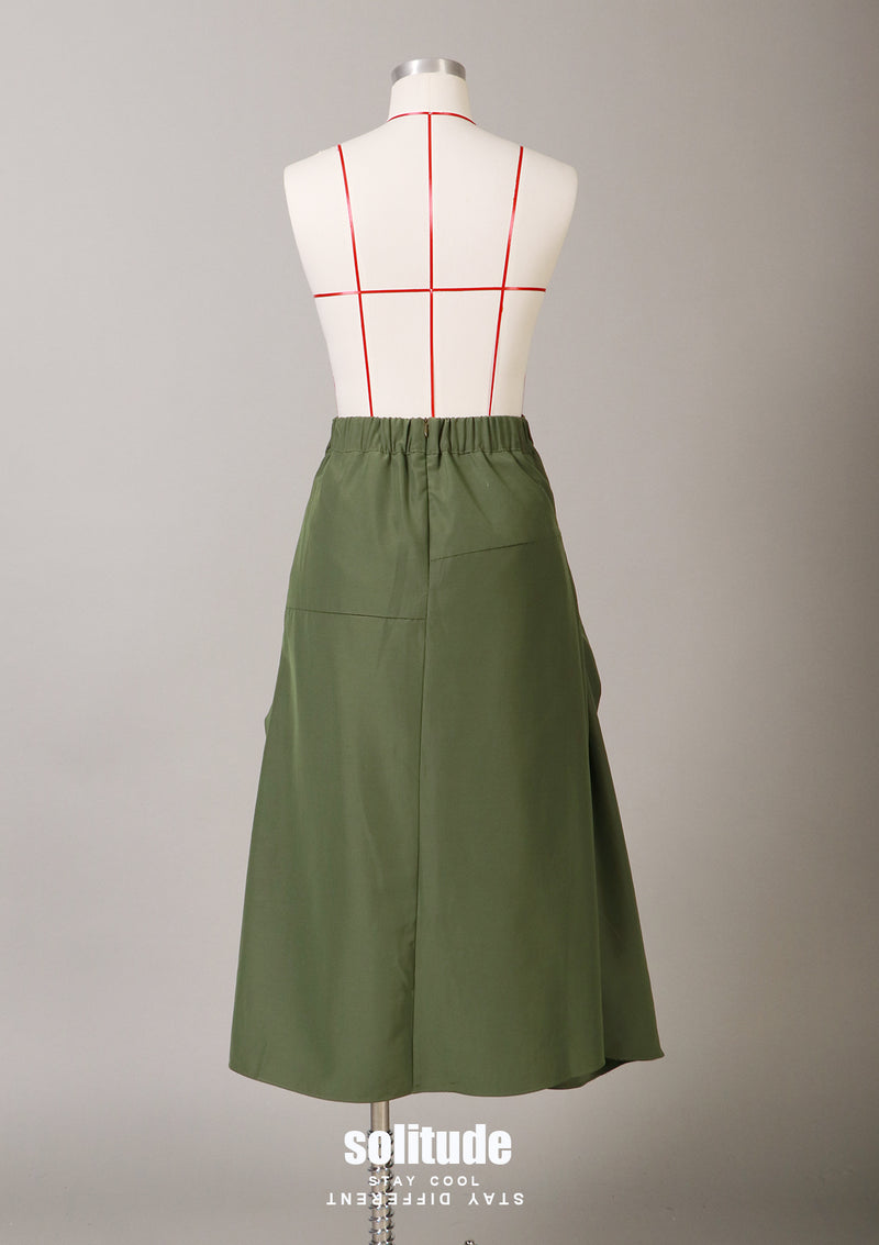 Green 3D Cut Skirt