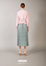 Aqua Pleated Skirt