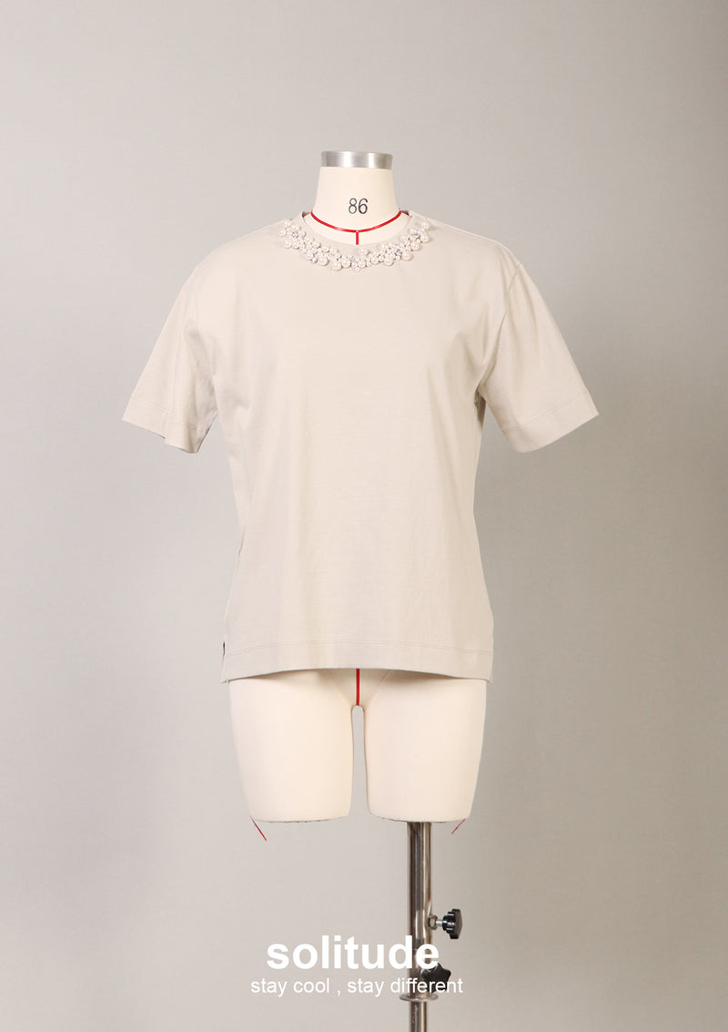 Pearl Grey Cotton Tee