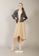 Grey Drawstring Woven Jacket