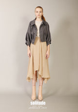 Grey Drawstring Woven Jacket