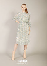 Squirrel Printed Chiffon Dress