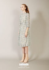 Squirrel Printed Chiffon Dress