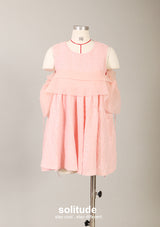 Pink Chiffon Drawstring Top