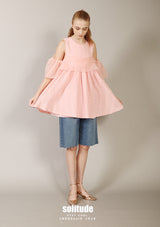 Pink Chiffon Drawstring Top