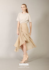 Beige Triple Layered Skirt