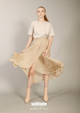 Beige Triple Layered Skirt