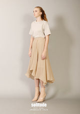 Beige Triple Layered Skirt