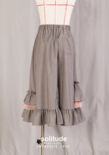 Grey Ruffles Skirt Pants