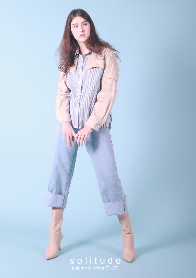 Mixed Fabrics Shirt