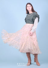 Ruffles Stripled Sleeves Top