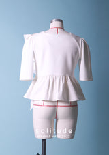 White Ruffled Top