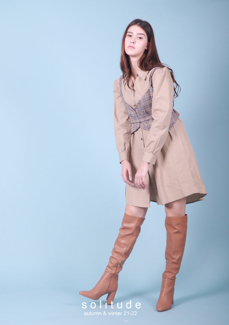 All in One Dress with Vest Set