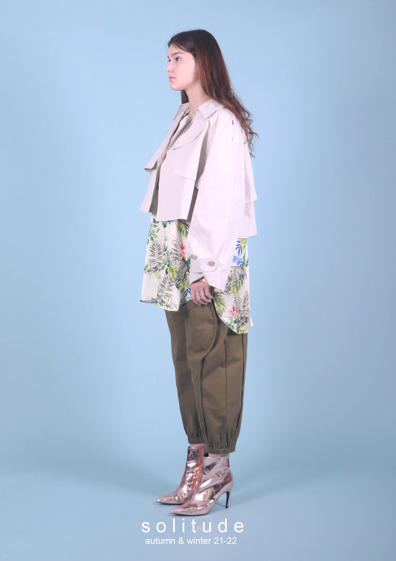Woven Crop Jacket