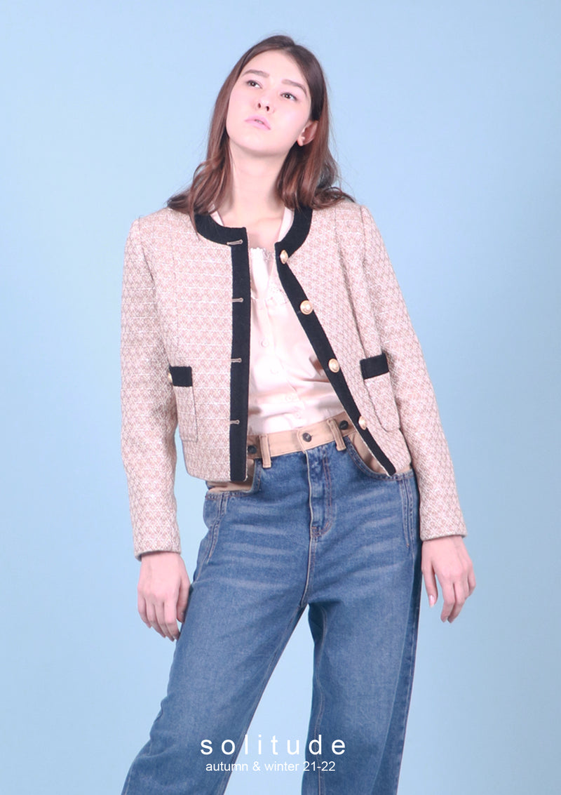 Beige Tweed Jacket