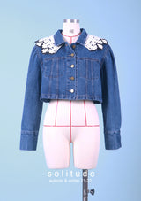 Lace Trimmed Denim Jacket