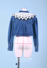Lace Trimmed Denim Jacket