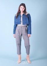 Lace Trimmed Denim Jacket