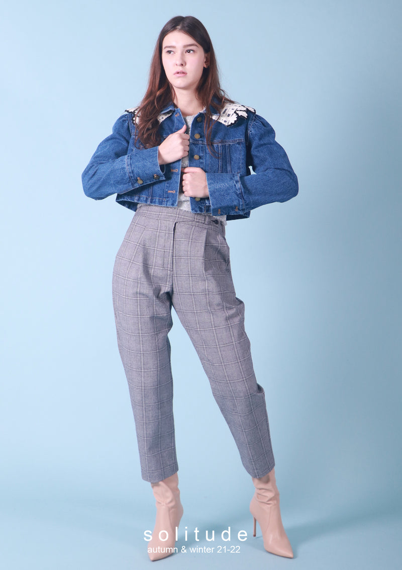 Lace Trimmed Denim Jacket